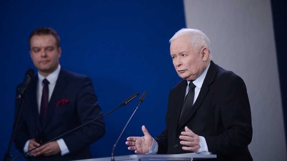 Jarosław Kaczyński i Rafał Bochenek
