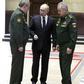Prezydent Rosji Władimir Putin, minister obrony Siergiej Szojgu i szef Sztabu Generalnego Walerij Gierasimow 