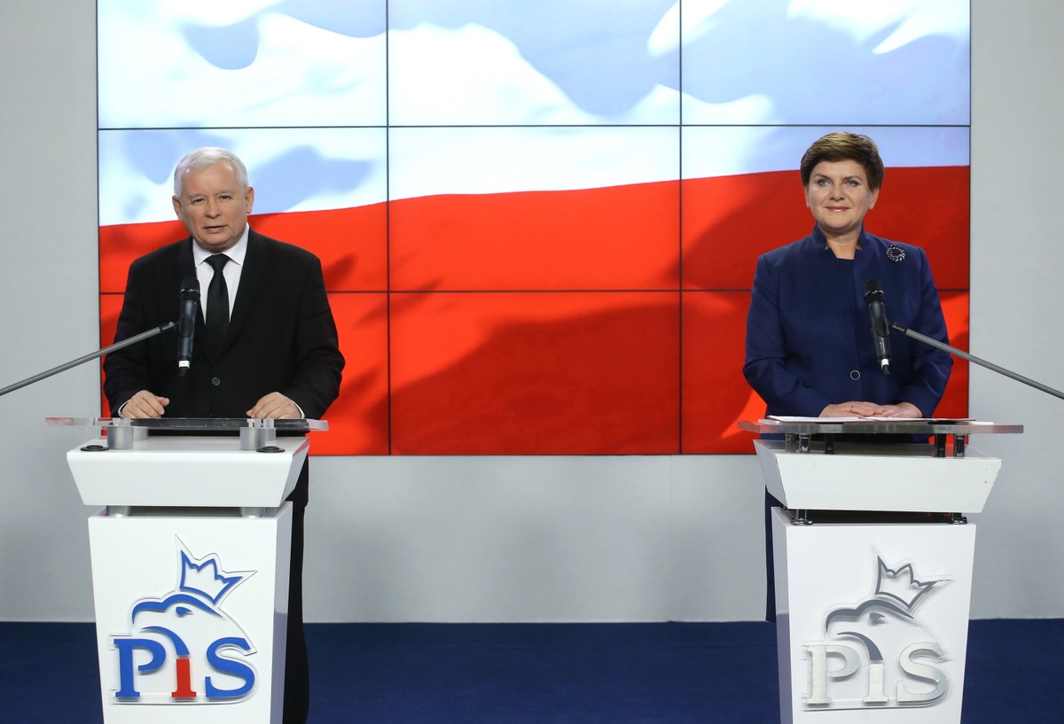Jarosław Kaczyński i Beata Szydło