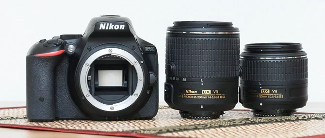 Nikon D5500 i obiektywy AF-S DX NIKKOR 55-200 mm f/4-5,6G ED VR II oraz AF-S DX NIKKOR 18-55mm f/3.5-5.6G VR II
