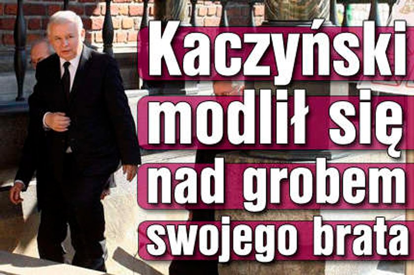 Kaczyński modlił się przy grobie ukochanego brata