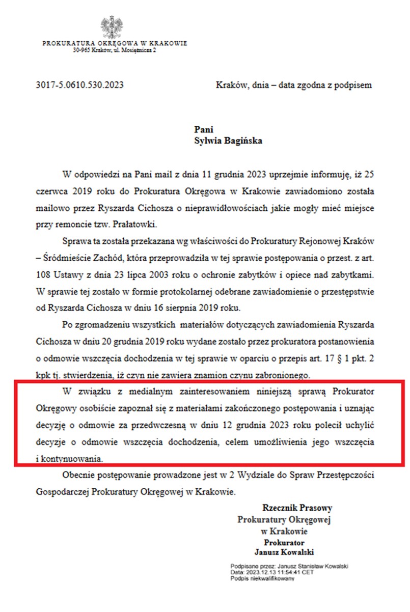 Prokuratura Okręgowa w Krakowie