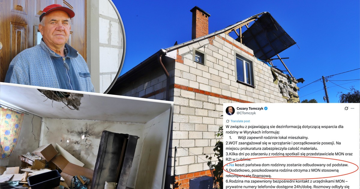 Na ich dom spadła rakieta. MON obiecuje rekompensatę