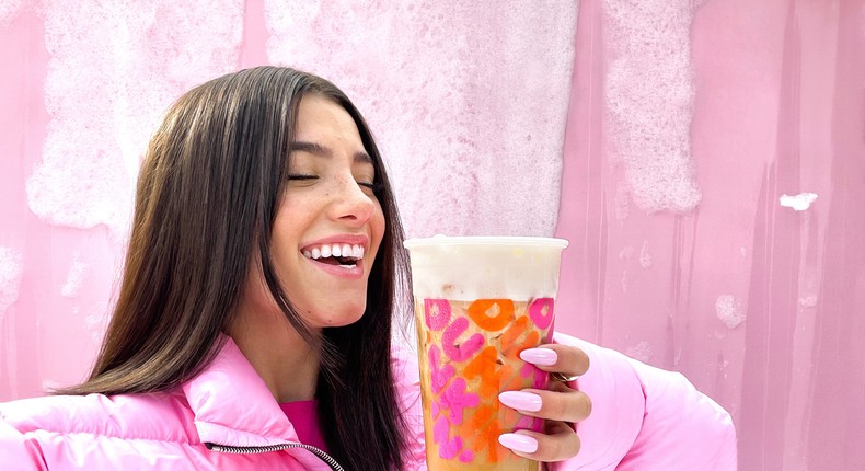 Dunkin' partnered with Charli D'Amelio.