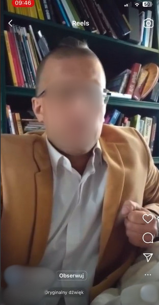 Zrzut ekranu z nagrania opublikowanego w mediach społecznościowych przez podejrzanego 44-latka