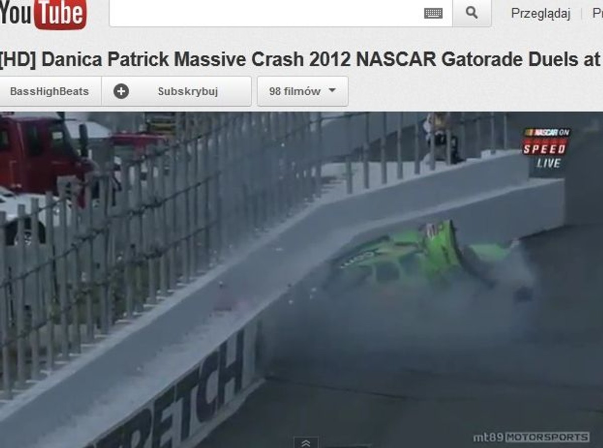 Danica Patrick skasowała auto na torze. Zobacz wideo