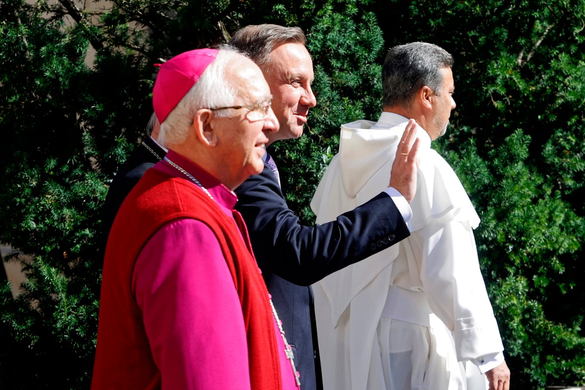 Prezydent RP Andrzej Duda oraz metropolita częstochowski abp Wacław Depo
