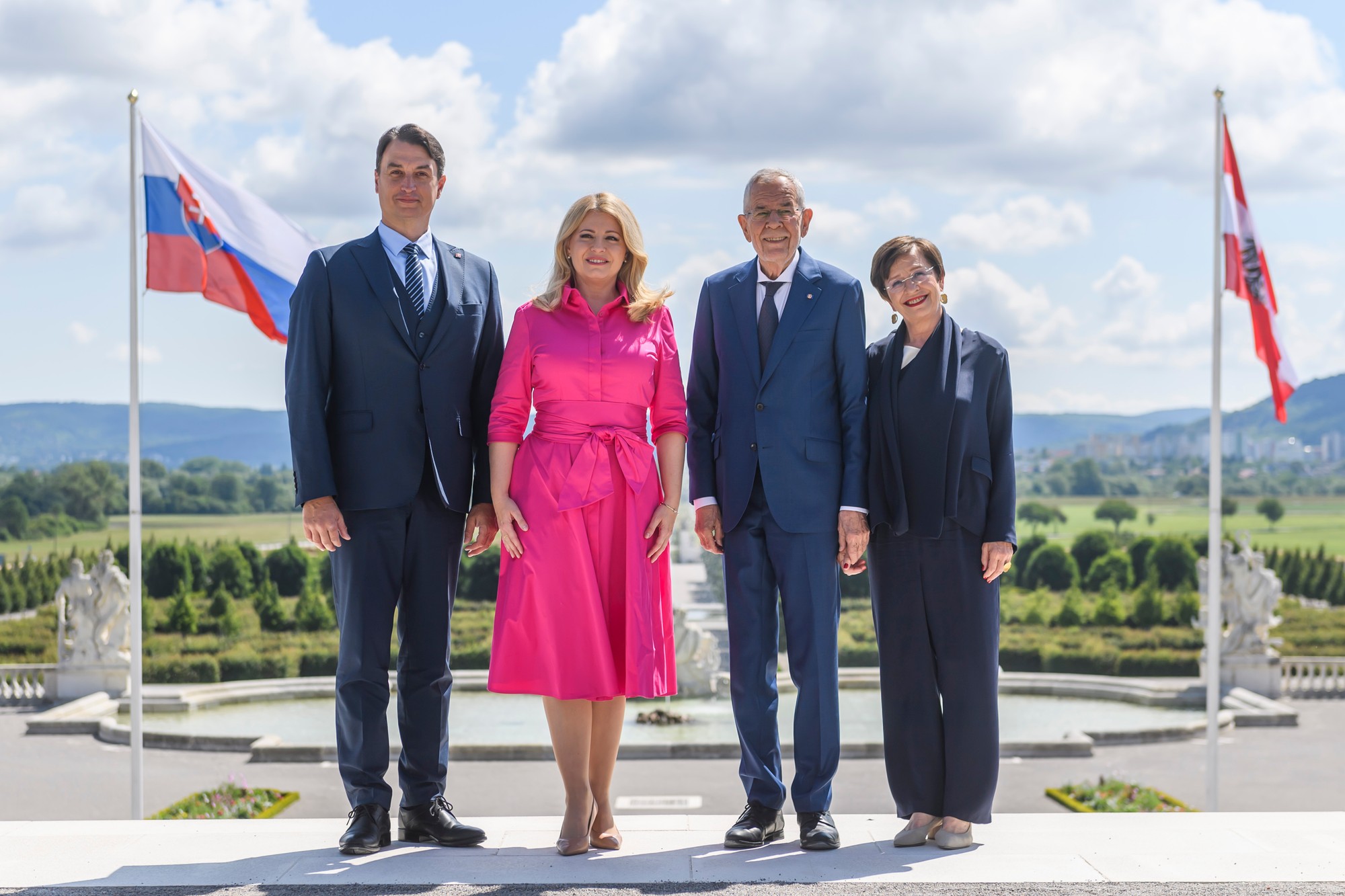 Juraj Rizman, Zuzana Čaputová, prezident Rakúska Alexander Van der Bellen a jeho manželka Doris Schmidauerová.