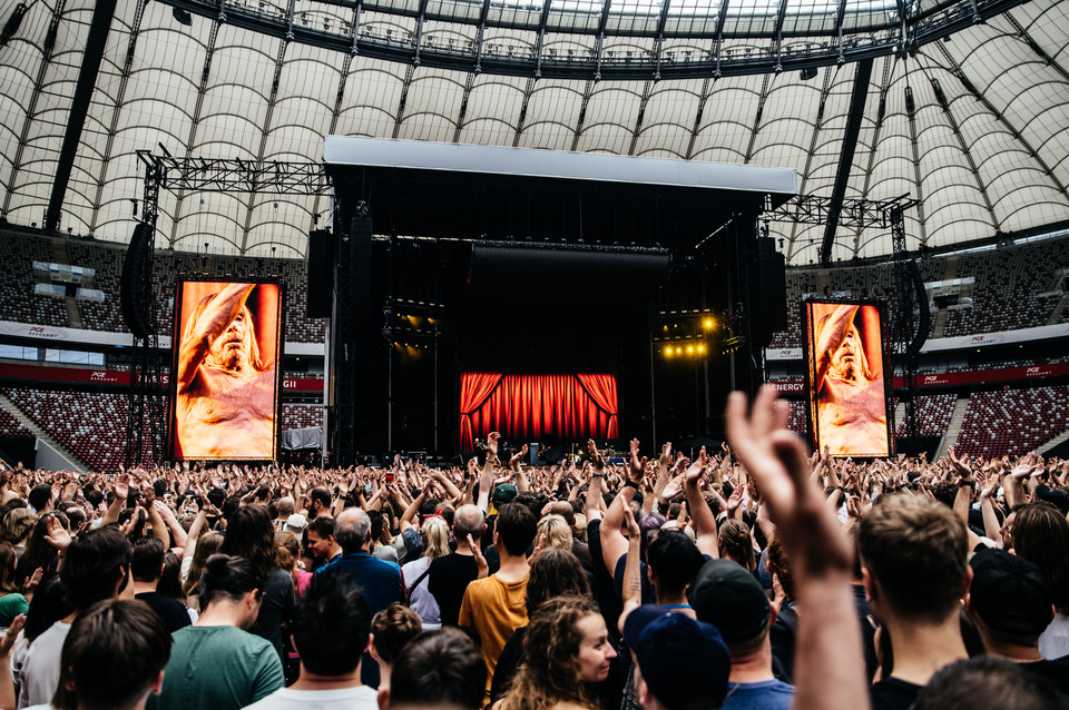 Iggy Pop na koncercie Red Hot Chilli Peppers w Warszawie
