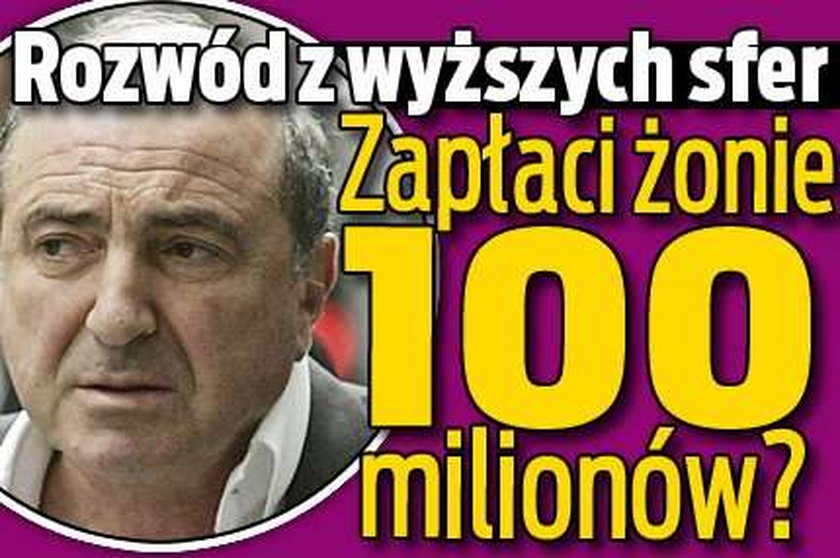 Rozwód z wyższych sfer. Zapłaci żonie 100 mln?