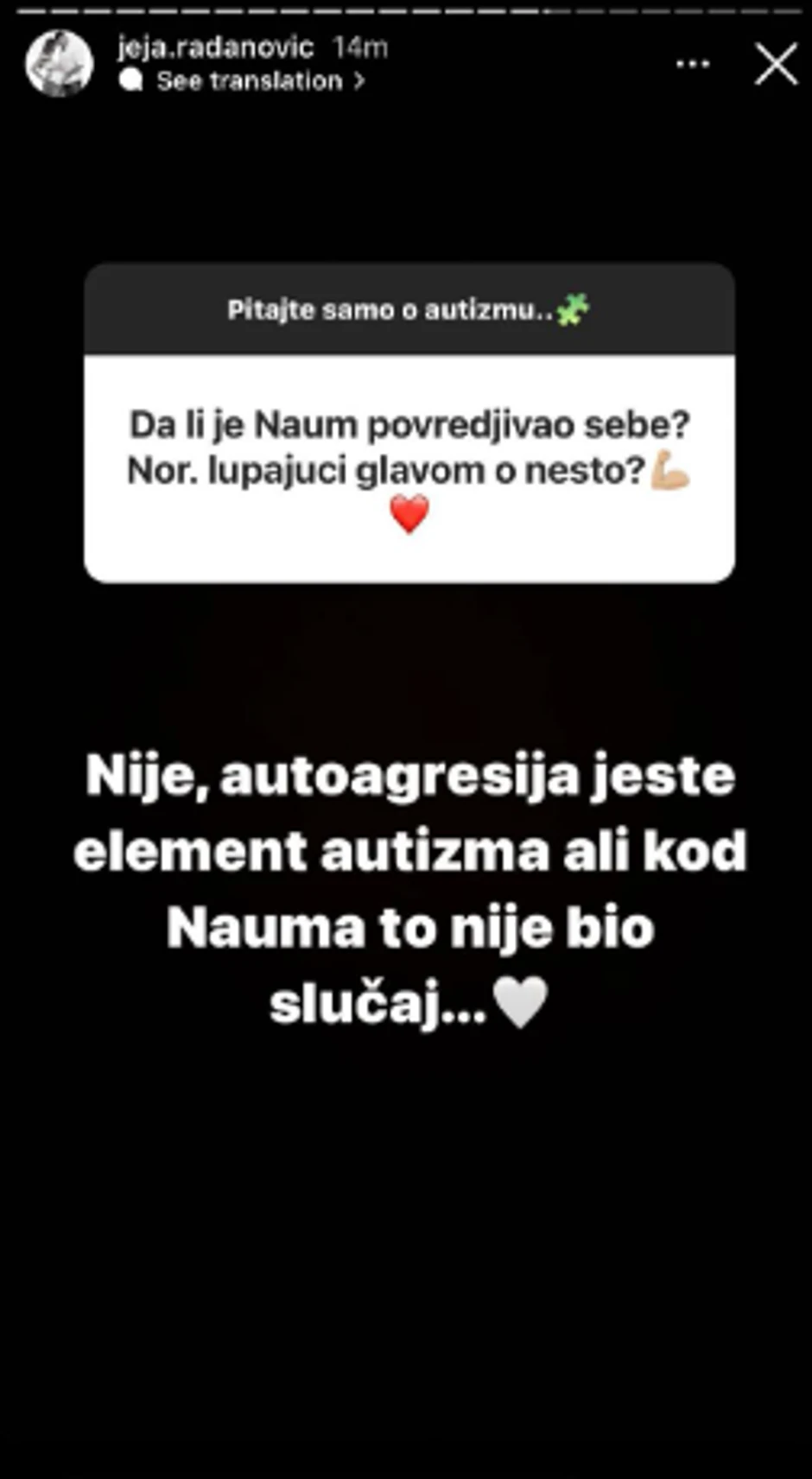 Jelena Radanov o sinu koji je autističan