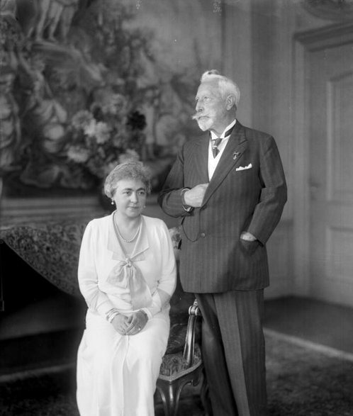 Willhelm II i Hermine w Doorn, ok. 1938 r. 