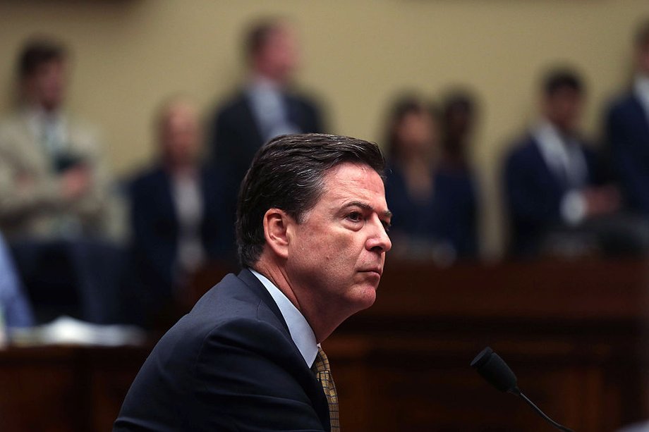 FBI Director James Comey testifies during a hearing before House Oversight and Government Reform Committee July 7, 2016 on Capitol Hill in Washington, DC.