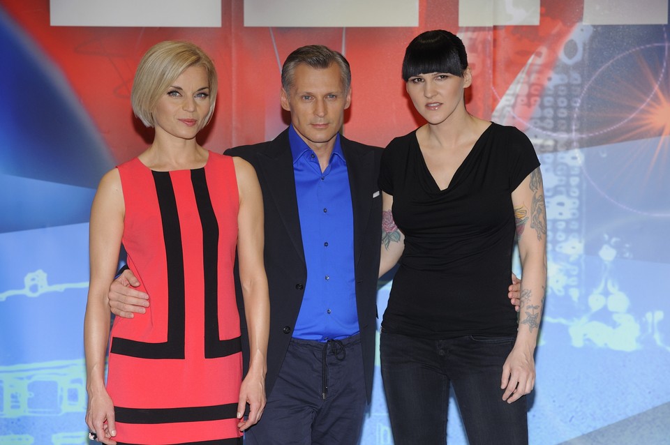 Małgorzata Foremniak, Robert Kozyra i Agnieszka Chylińska podczas warszawskiego castingu do programu "Mam talent!" (fot. mwmedia)