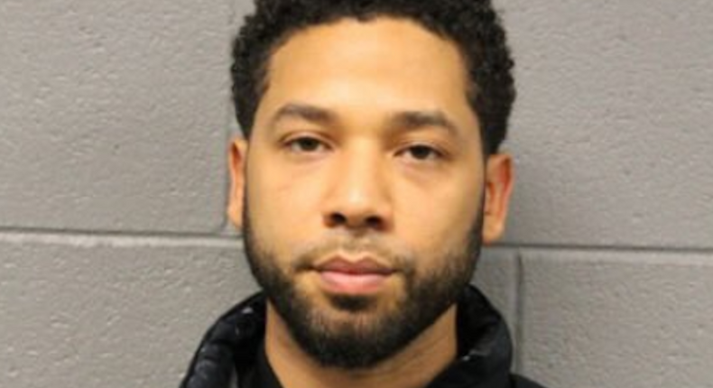 Jussie Smollet mugshot after he was arrested by the Chicago Police Department. 