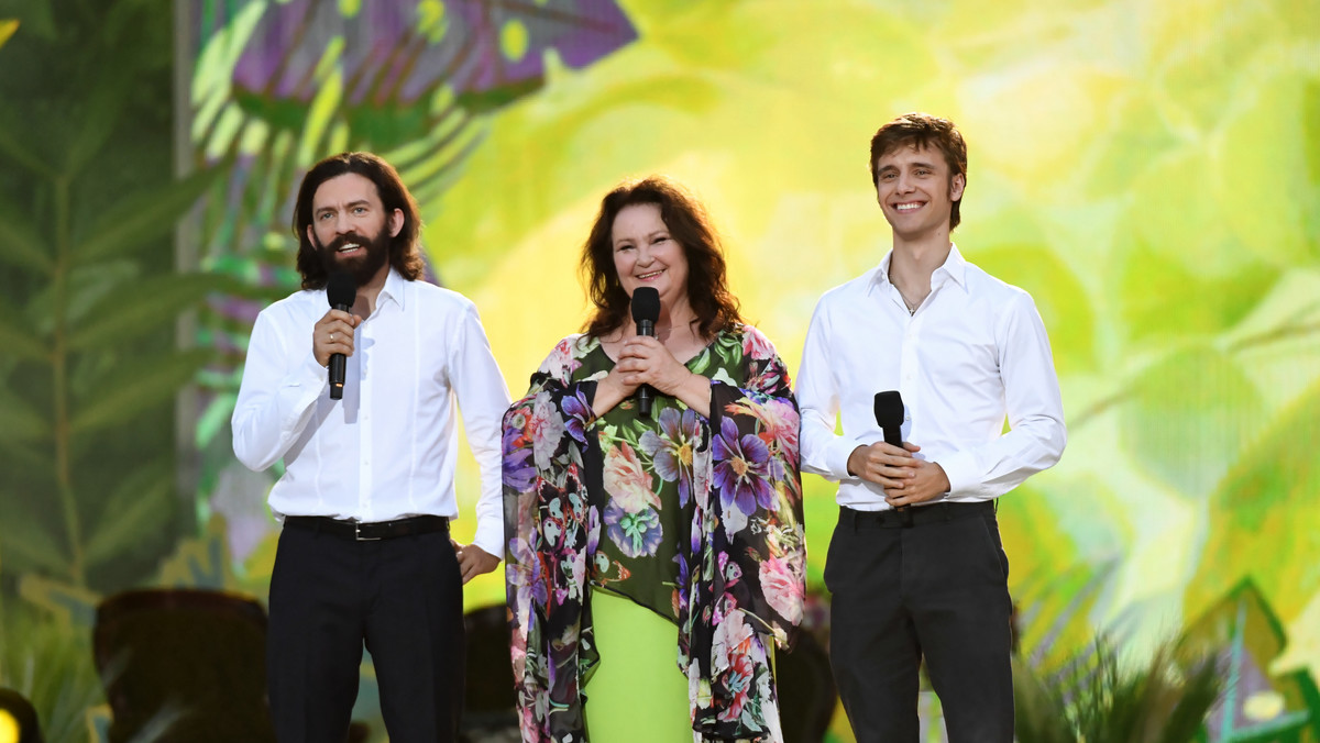 15. Festiwal Zaczarowanej Piosenki. Na zdjęciu: Anna Dymna, Maciej Musiał i Piotr Głowacki