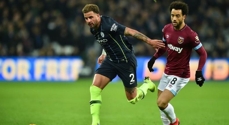 Manchester City's Kyle Walker helped the champions run riot at West Ham