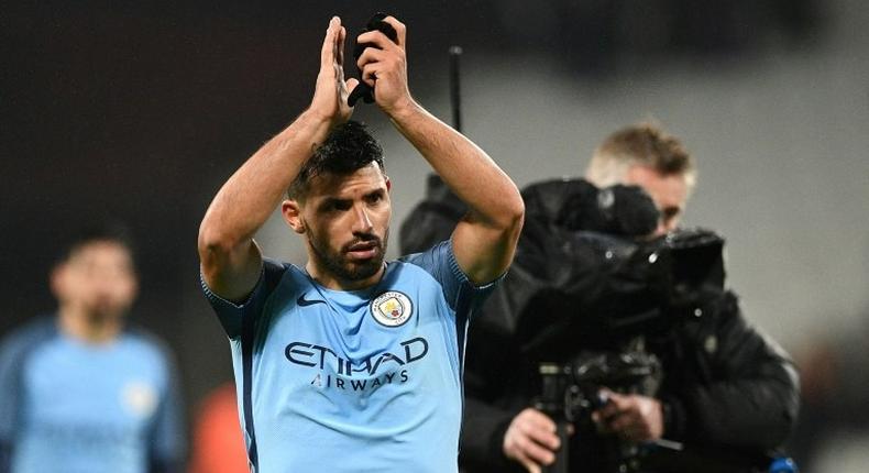 Manchester City's Argentinian striker Sergio Aguero was left out of the starting line-up for Premier League wins over West Ham United and Swansea City