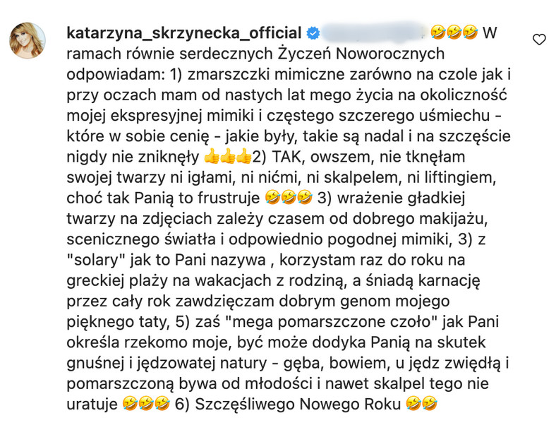 Katarzyna Skrzynecka na Instagramie