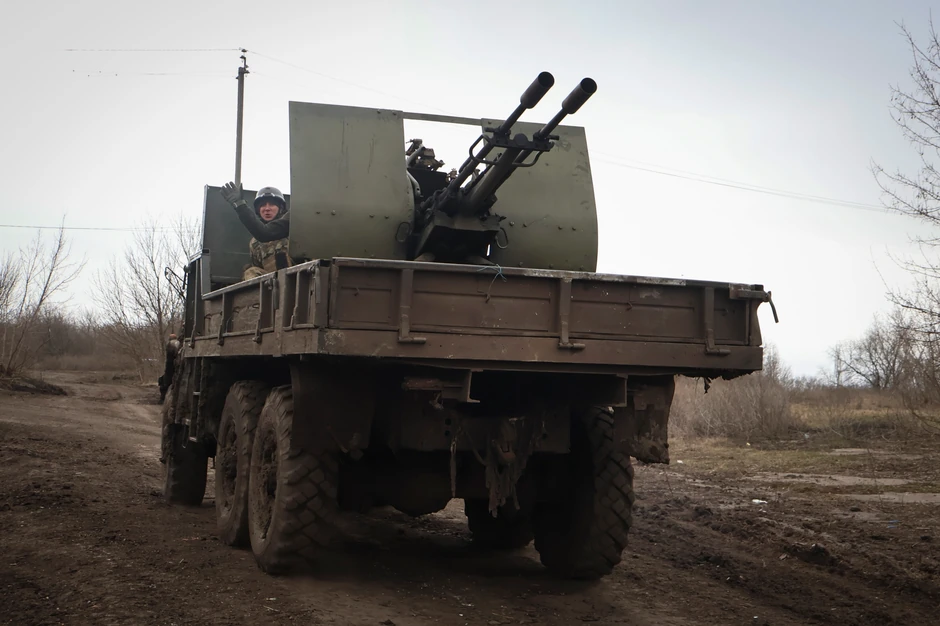 Ukrajinska vojska na putu kod Bahmuta 18. marta