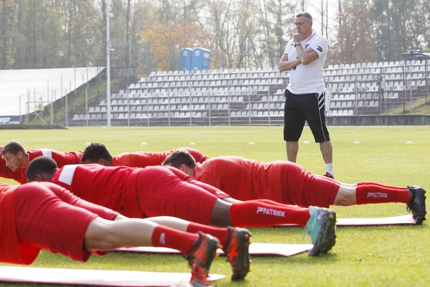 Pilka nozna. Ekstraklasa. Zaglebie Sosnowiec. Trening. 16.10.2018