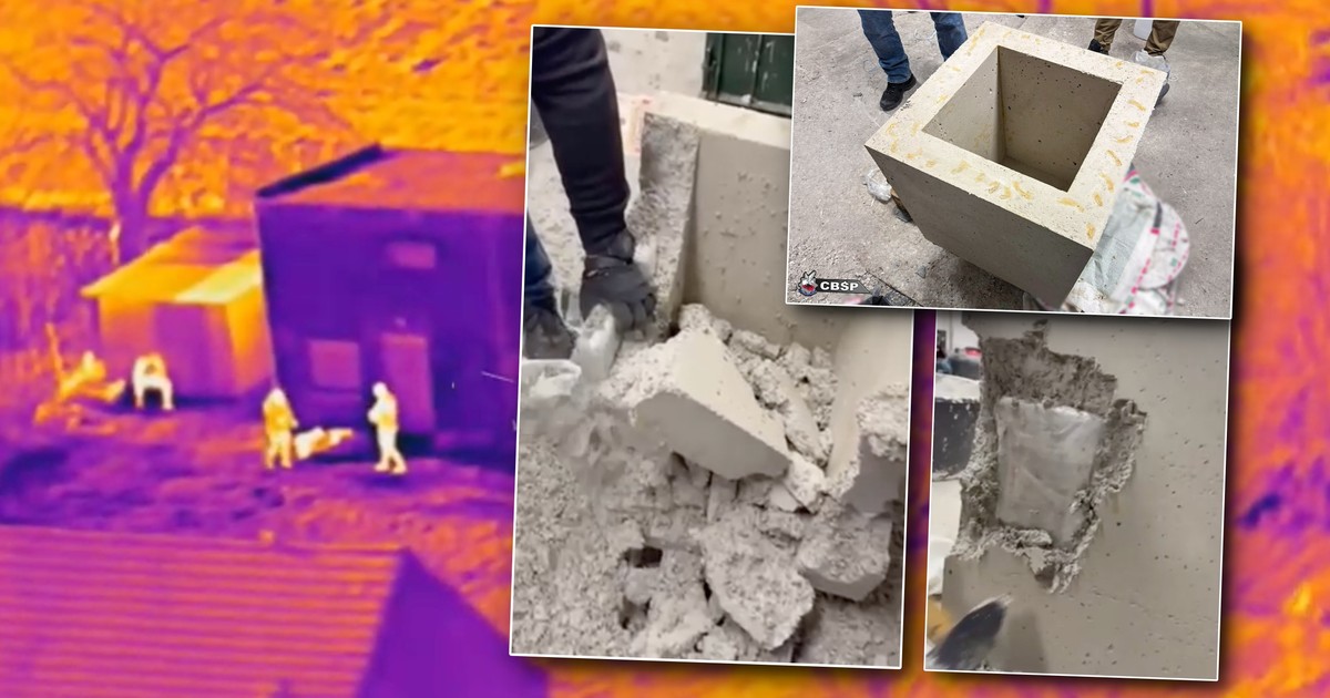 Policjanci odkryli skrytkę z kokainą w betonowych donicach