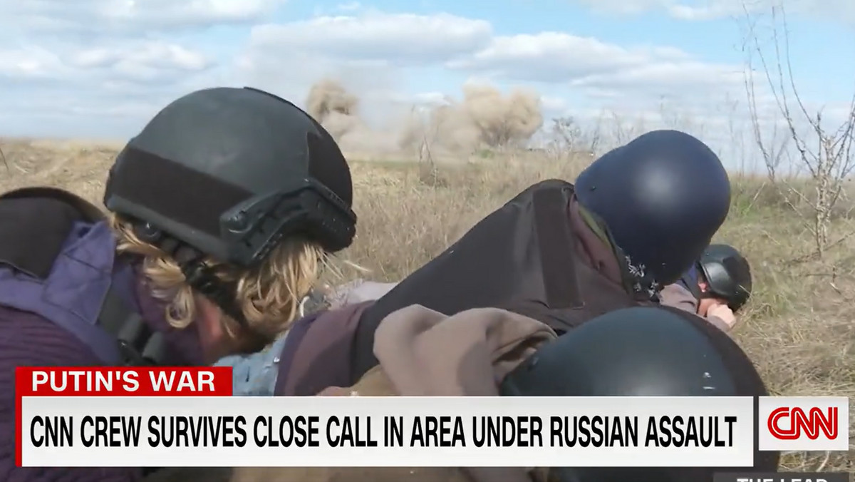 Wojna Rosja-Ukraina. Ekipa CNN pod ostrzałem w czasie relacji