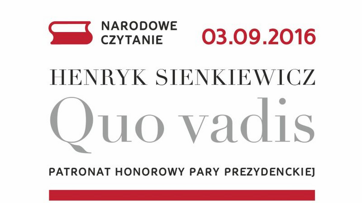 Łódź zaangażuje się w obchody Narodowego Dnia Czytania - w Muzeum Kinematografii znani łodzianie będą czytać fragmenty "Quo vadis", w Domu Literatury przygotowano prezentację dot. Henryka Sienkiewicza. Łodzian do czytania mają też zachęcać konne patrole straży miejskiej w strojach starożytnych rzymian.