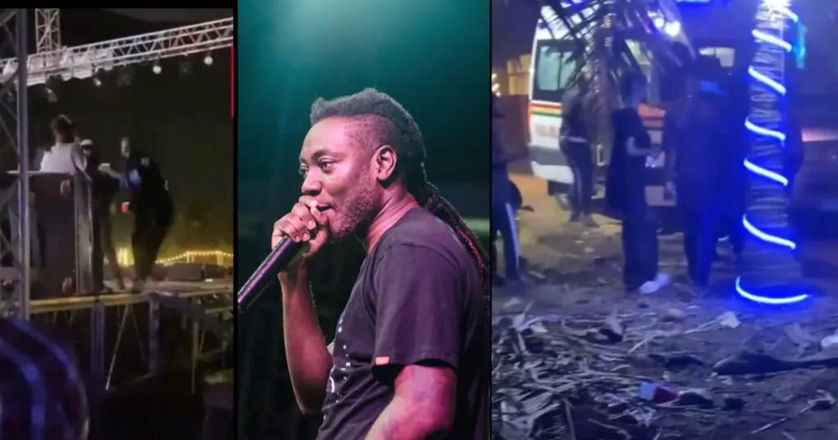 Pappy Kojo thrown off stage by bouncers after causing commotion at Uniland Festival - Vimarsana News