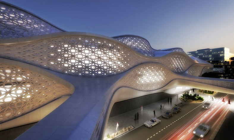 Metro w Rijadzie: stacja Króla Abdullaha (3), fot. Zaha Hadid Architects