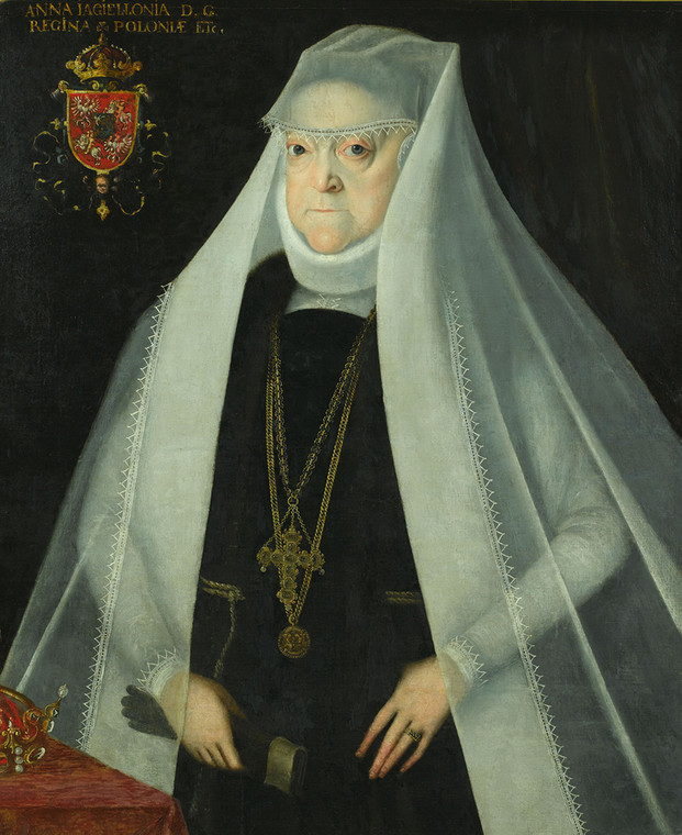 Anna Jagiellonka na portrecie wykonanym po śmierci Stefana Batorego