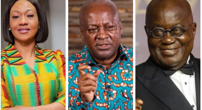 Jean Mensah, John Mahama and Nana Addo