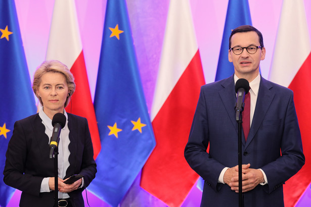 Ursula von der Leyen i Mateusz Morawiecki