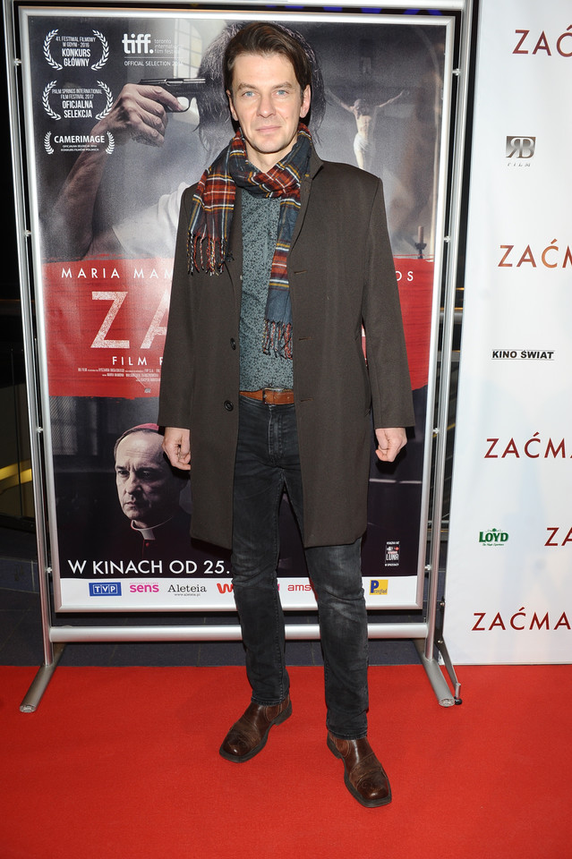 Marcin Kwaśny na premierze filmu "Zaćma"