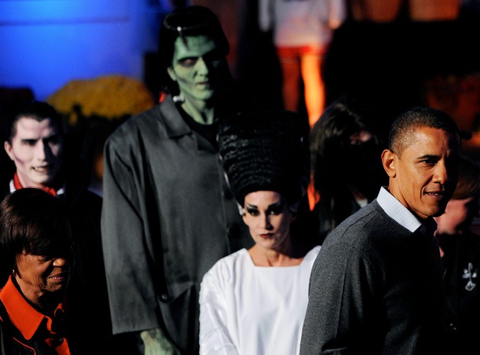 Prezydent Barack Obama też brał udział w halloweenowej zabawie