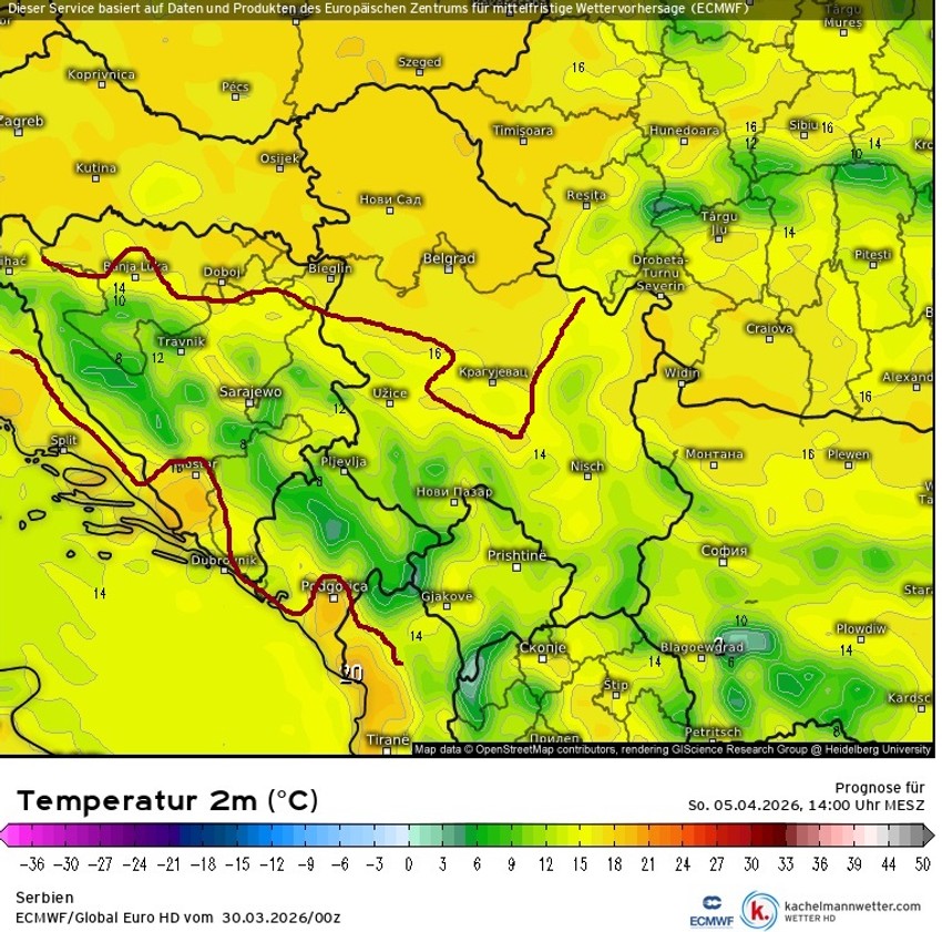 Za vikend osetno toplije