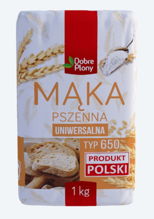 MĄKA PSZENNA UNIWERSALNA TYP 650, 1 kg, Dobre plony