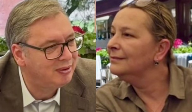 Vučić razgovara sa ženom iz Dragačeva