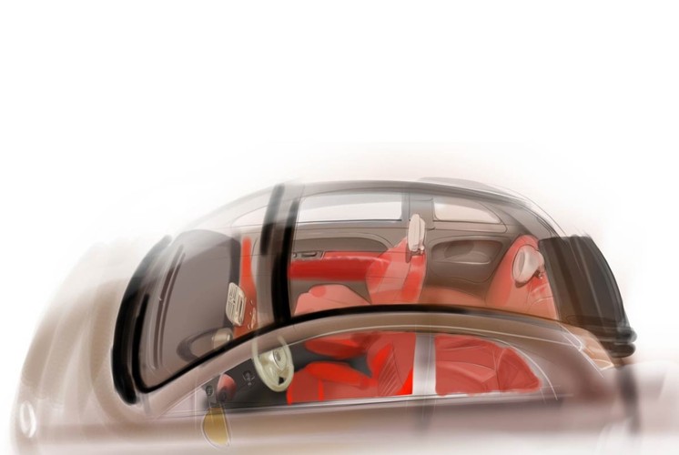 Kabina przykryta miękkim dachem zmieści cztery osoby…