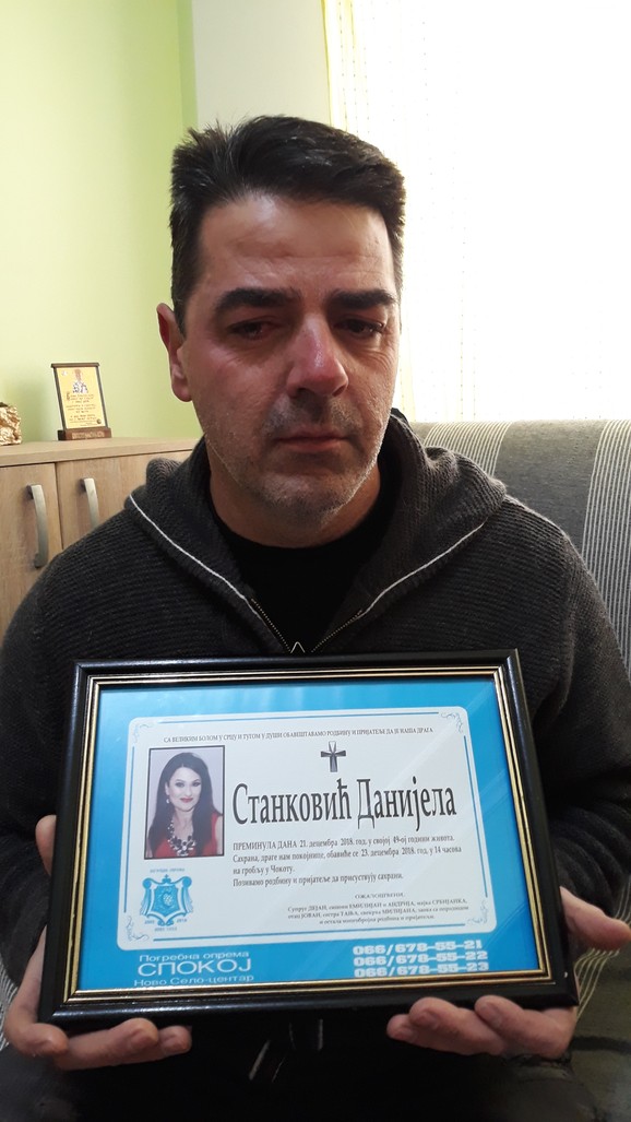 Dejan Stanković, suprug nastradale Danijele