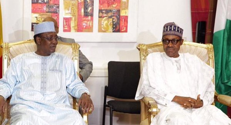 Chadian President, Idriss Deby visits Nigerian President Muhammadu Buhari.