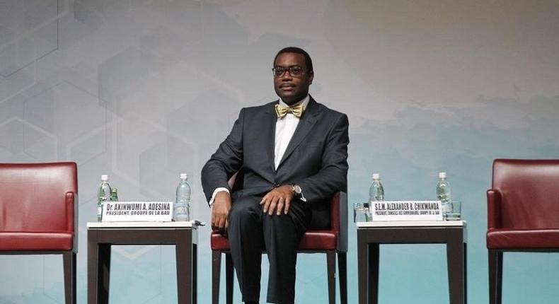 The new president of the African Development Bank (AfDB) Akinwumi Adesina of Nigeria sits during his investiture ceremony in Abidjan on September 1, 2015.  REUTERS/Luc Gnago