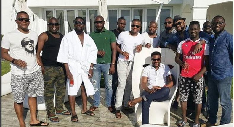 Ebuka's bachelor's eve in Cape Town South Africa