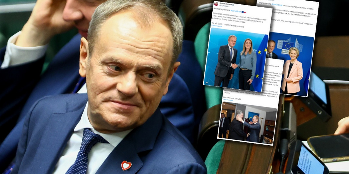 Donald Tusk otrzymał gratulacje od czołowych polityków z Ukrainy i UE
