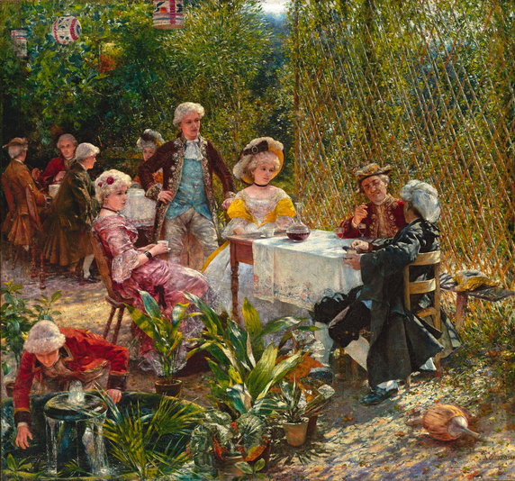 Aleksander Gierymski, "W altanie" (1882)