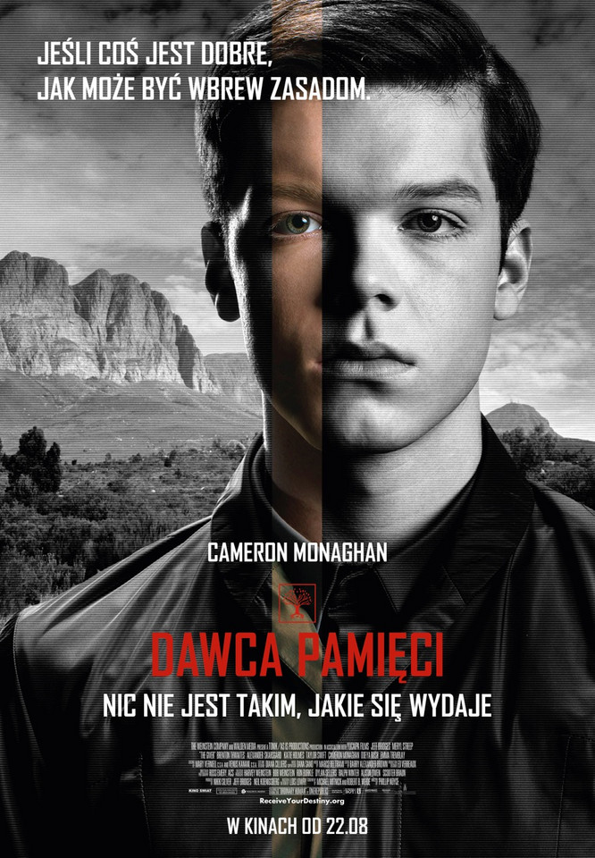 "Dawca Pamięci" - plakat - Cameron Monaghan