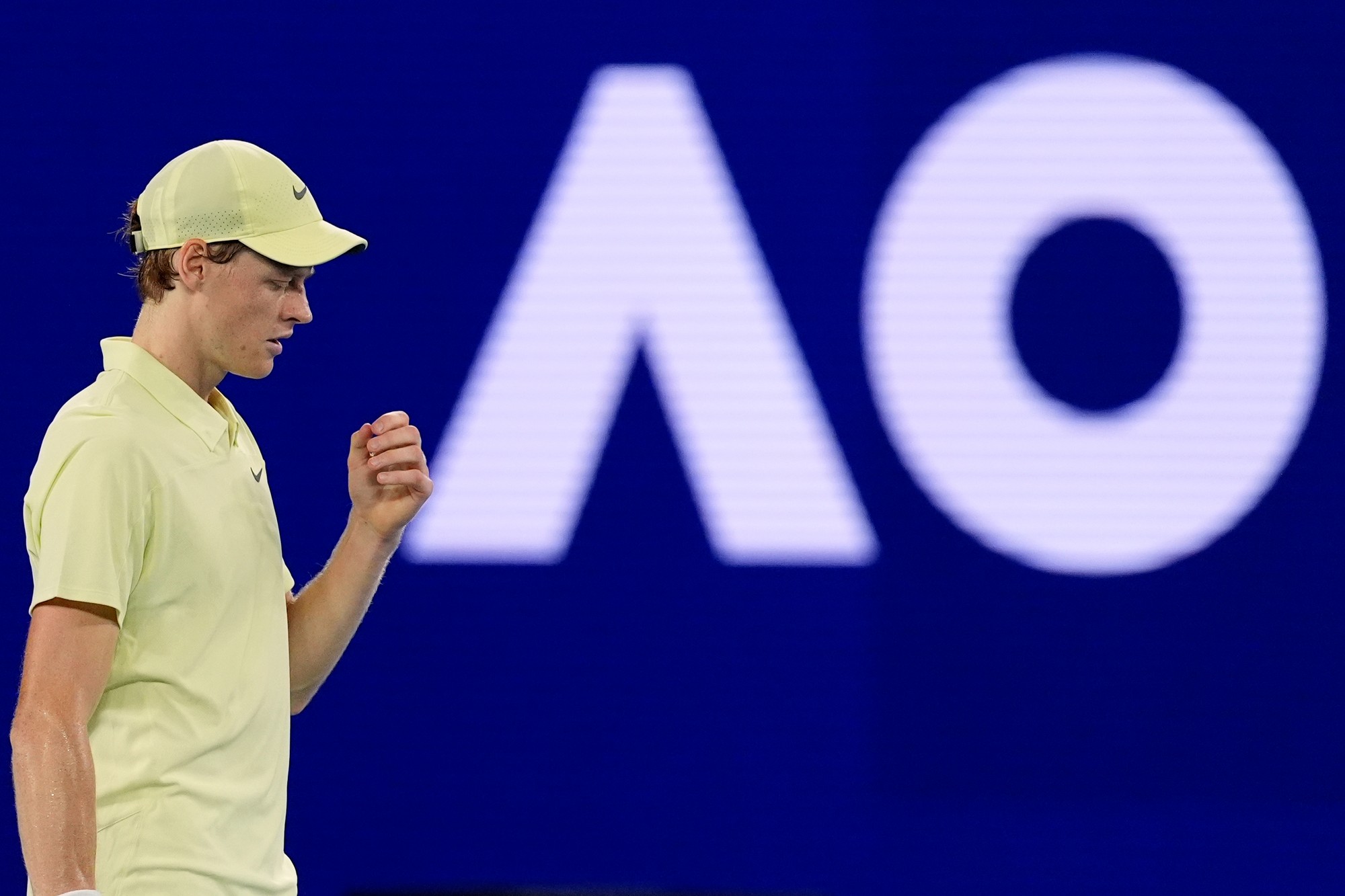 Taliansky tenista Jannik Sinner počas finále Australian Open.