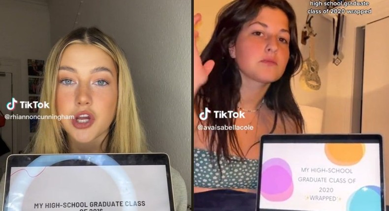 The original high school wrapped video gained over 13 million views.Screenshot/TikTok - @avaisabellacole