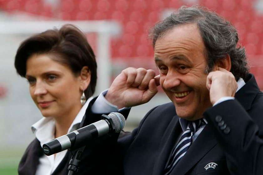 Michel Platini i Joanna Mucha