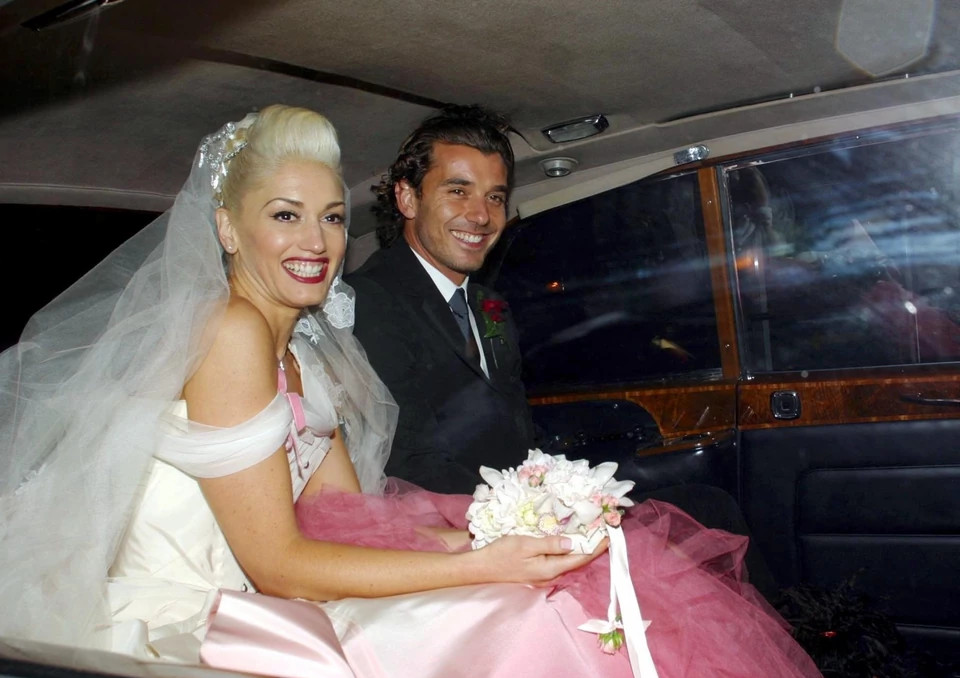 Kolorowe suknie ślubne gwiazd: Gwen Stefani